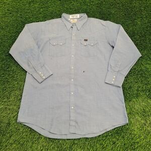 Vintage 70s DEE-CEE Western Shirt XL 26x35 Pearl-Snap USA